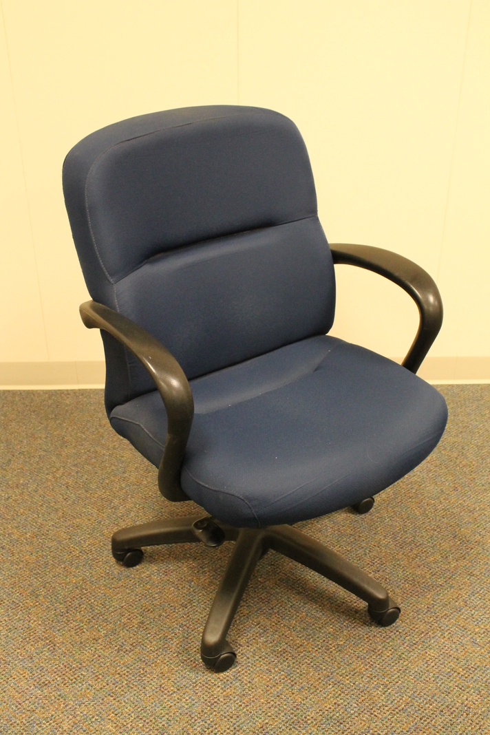Blue Fabric Task/Conference Mid-back Chair