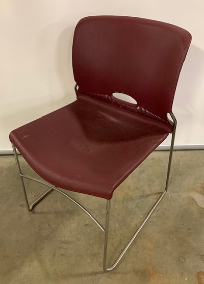 Burgundy Stack Chair