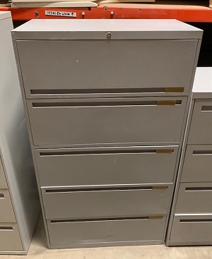 Gray 5 Drawer Lateral File