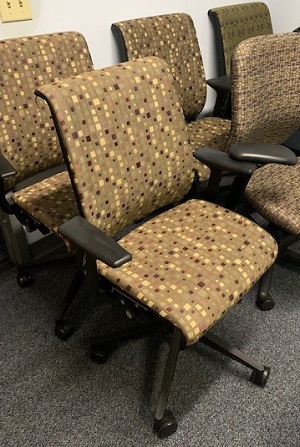 Gold Pattern Desk Chair