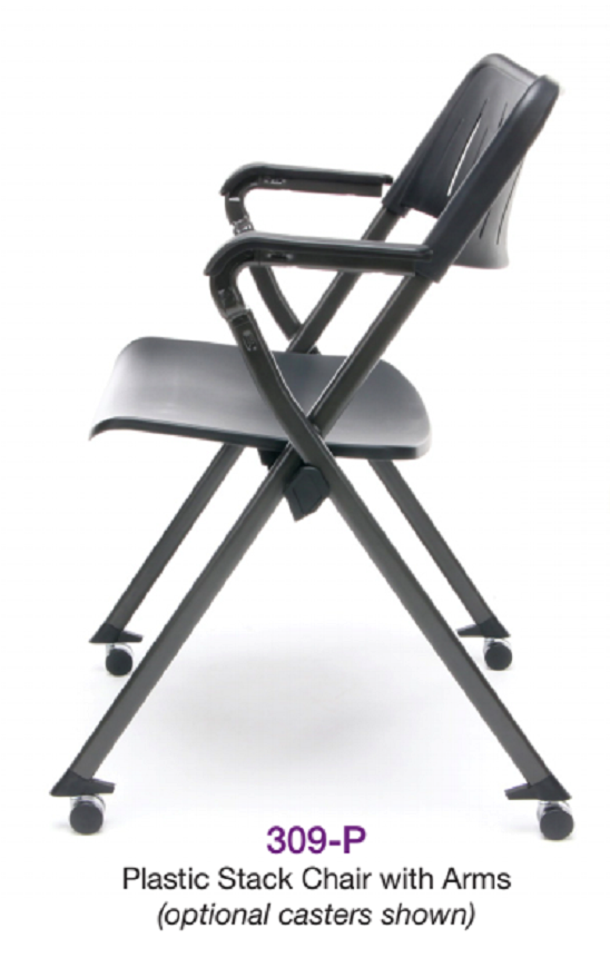 Plastic Stanza Nesting Stack Chair With Arms