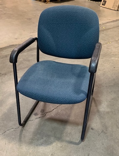 Blue Sled Base Side Chair